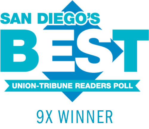 San Diego's Best Union-Tribune Readers Poll 9x Winner Logo
