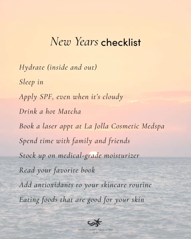 Happy New Year! We love setting intentions, starting fresh, and getting back to chasing our goals! Here is our current New Years Checklist - what's on yours?!